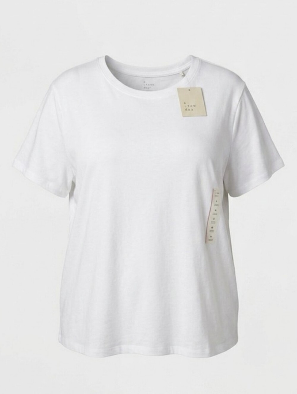 NWT A New Day Short Sleeve Crewneck Tee Shirt Cotton White 4X